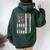 Ribbon Mom Dad American Flag Autism Women Oversized Hoodie Back Print Forest