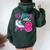 Rollin' Into 8 Roller Skating Rink 8Th Birthday Party Girls Women Oversized Hoodie Back Print Forest
