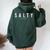 Salty Faith Religious Jesus Christian Women Women Oversized Hoodie Back Print Forest