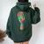 Singer Vocalist Colorful Studio Microphone Women Oversized Hoodie Back Print Forest