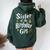 Sister Of The Birthday Girl Wizard 1St Birthday Family Party Women Oversized Hoodie Back Print Forest