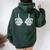 Skeleton Bones Hands Middle Finger Rude Sarcastic Women Oversized Hoodie Back Print Forest