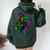 Skeleton On Skateboard Rainbow Skater Graffiti Skateboarding Women Oversized Hoodie Back Print Forest