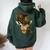 Steampunk Gear Giraffe Mechanical Animal Giraffe Lover Women Oversized Hoodie Back Print Forest