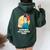 Superhero Social Worker Mom Social Worker Women Oversized Hoodie Back Print Forest