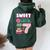 Sweet Sassy And Seven 7Th Birthday Girl Donut 7 Year Old Kid Women Oversized Hoodie Back Print Forest