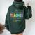 This Teacher Is Glowing Hello Summer End Of School Women Oversized Hoodie Back Print Forest