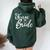 Team Bride Bachelorette Party Bridal Party Matching Women Oversized Hoodie Back Print Forest