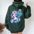 Unicorn Mermaid 4Th Birthday 4 Year Old Party Girls Outfit Women Oversized Hoodie Back Print Forest