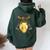 Viking Duck With Viking Helmet Mjolnir Axes Women Oversized Hoodie Back Print Forest