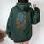 Vintage Floral Aesthetics And Streetwear Flair Women Oversized Hoodie Back Print Forest