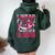 I Wear Pink For My Lil Sister Breast Cancer Awareness Women Oversized Hoodie Back Print Forest