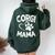 Welsh Corgi Mama Lover Dog Breeder Mom Pet Women Oversized Hoodie Back Print Forest