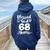 68Th Birthday Woman Girl Blessed By God For 68 Years Women Oversized Hoodie Back Print Navy Blue