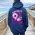 9Th Birthday Girl 9 Years Painting Art Number 9 Women Oversized Hoodie Back Print Navy Blue