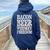 Bacon Beer Whiskey Freedom Women Oversized Hoodie Back Print Navy Blue