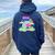 Bisexual Pride Bi Kawaii Frog Mushroom Bisexual Flag Lgbt Women Oversized Hoodie Back Print Navy Blue