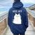 Cat Themed For Meow Cat Hiss Off Women Oversized Hoodie Back Print Navy Blue