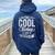 The Cool Twins Just Showed Up Twin Brother Sister Partner Women Oversized Hoodie Back Print Navy Blue