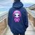 Cute Alien Girl I Alien Women Oversized Hoodie Back Print Navy Blue