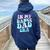 In My Dance Dad Era Groovy For Dance Dad Father's Day Women Oversized Hoodie Back Print Navy Blue