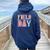 Field Day Fun Day Kindergarten Field Trip Student Teacher Women Oversized Hoodie Back Print Navy Blue