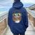 Sarcastic Coffee & Owl Lovers Cute Vintage Gamer Women Oversized Hoodie Back Print Navy Blue