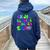 In My Glowing Teacher Era Schools Out For Summer End Of Year Women Oversized Hoodie Back Print Navy Blue