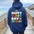 Happy Last Day Of 3Rd Grade Rainbow Teacher Student Women Oversized Hoodie Back Print Navy Blue