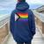 Inclusive Progress Pride Flag Gay Pride Lgbtq Rainbow Flag Women Oversized Hoodie Back Print Navy Blue