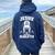 Jesus The Ultimate Deadlifter Christian Weightlifting Women Oversized Hoodie Back Print Navy Blue