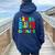 Level 3Rd Grade Complete Last Day Of School Video Game Women Oversized Hoodie Back Print Navy Blue