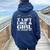 I Lift Like A Girl Try To Keep Up Women Oversized Hoodie Back Print Navy Blue