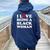 I Love Being A Black Woman I Heart Being Black Woman Women Oversized Hoodie Back Print Navy Blue