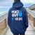 Peace Out 12Th Grade Graduation Last Day School Student Bday Women Oversized Hoodie Back Print Navy Blue