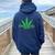 Plant Manager Marijuana Pot Cannabis Weed 420 Women Oversized Hoodie Back Print Navy Blue