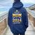 Proud Mom Of A Class Of 2024 Graduate Mom Senior 2024 Women Oversized Hoodie Back Print Navy Blue