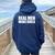 Real Make Girls Parents Parenting Dad Women Oversized Hoodie Back Print Navy Blue