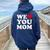 Red Heart We Love You Mom Women Oversized Hoodie Back Print Navy Blue