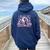 Retro Lab Week 2024 Phlebotomy Pink Girl Lab Week 2024 Women Oversized Hoodie Back Print Navy Blue