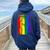 San Diego Lgbt Pride Month Lgbtq Rainbow Flag Women Oversized Hoodie Back Print Navy Blue