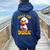 Saying What-The-Duck Duck Friends Women Oversized Hoodie Back Print Navy Blue