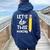 Lets Do This Test Day State Testing Teacher Motivational Women Oversized Hoodie Back Print Navy Blue