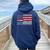 Trump Supporter Christian White Straight Unwoke Unvaxxed Women Oversized Hoodie Back Print Navy Blue