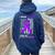 I Wear Purple For My Mom Mother Pancreatic Cancer Awareness Women Oversized Hoodie Back Print Navy Blue