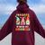 100Th Day Of School Gnome Teacher Student 100 Days Smarter Women Oversized Hoodie Back Print Maroon