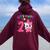 2Nd Birthday Girl Cat Kitten Let's Pawty I'm 2 Year Old Women Oversized Hoodie Back Print Maroon