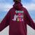 3Rd Birthday Dinosaur Girl T-Rex Matching Family Party Three Women Oversized Hoodie Back Print Maroon