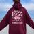 65 Year Old Made In 1959 Floral 65Th Birthday Women Women Oversized Hoodie Back Print Maroon