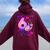 6Th Birthday Girl 6 Years Painting Art Number 6 Women Oversized Hoodie Back Print Maroon